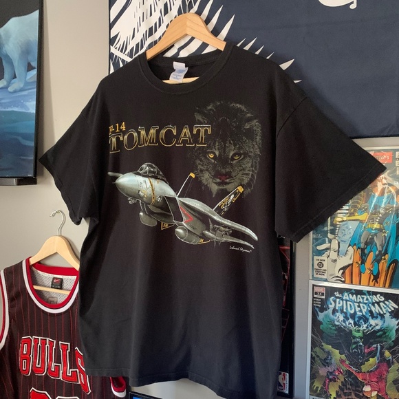 Vintage F-14 Tomcat Graphic T-shirt - Picture 2 of 5